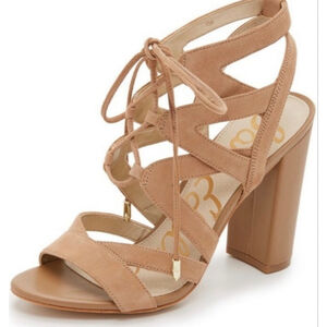Sam Edelman Yardley suede lace up heeled sandals 9.5